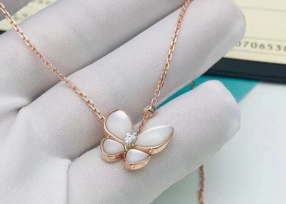 Regalo Diamond Jewelry Van Cleef Butterfly Necklace personale alla moda dell'amica
