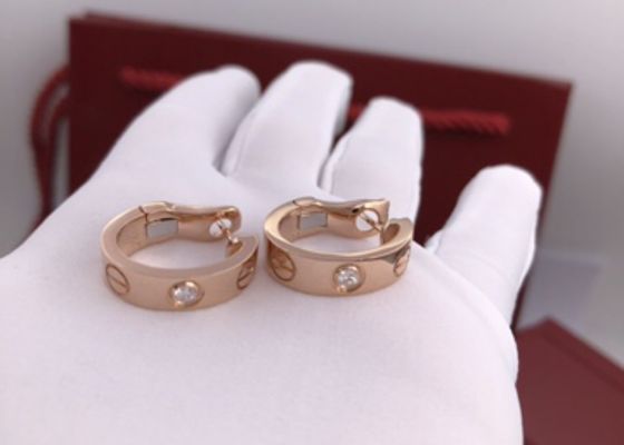 Bello oro lussuoso Diamond Earrings Rose Gold di B8022900 18K